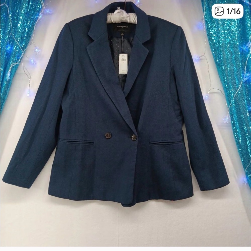 Banana Republic Dark Blue Jacket petite size 10
